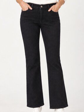 Coldwater Creek Black Slight Flare Jeans Petite 10